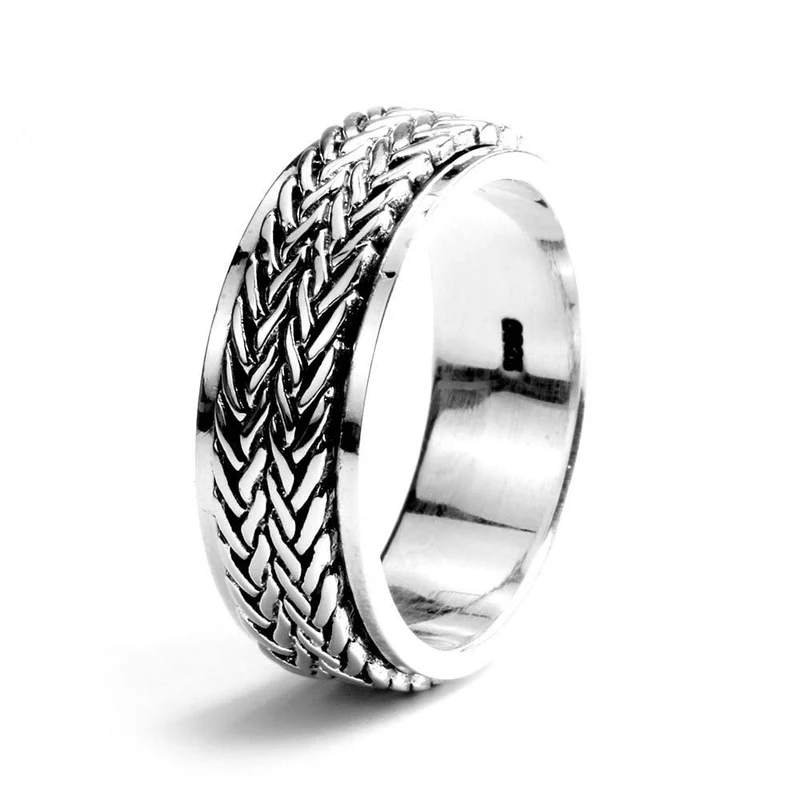 Bague Anti-Stress Tresses (Argent)