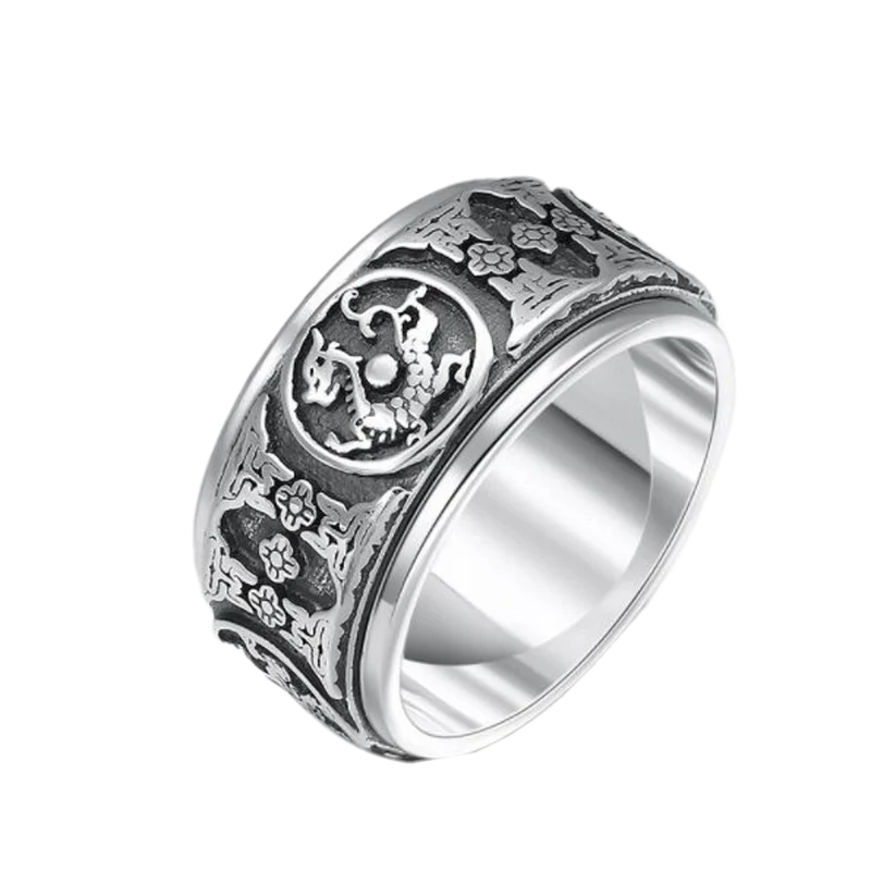 Bague Anti-Stress Tigre (Argent)