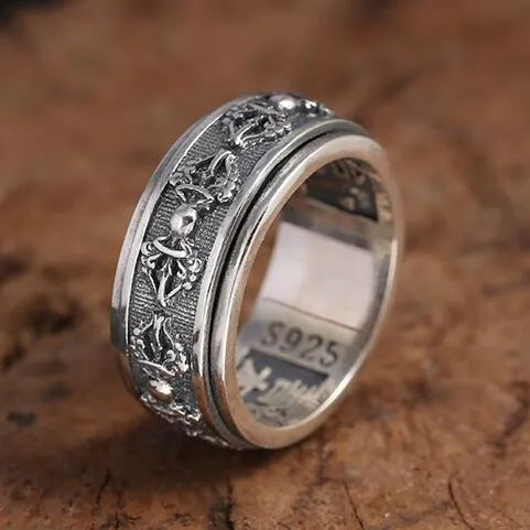 Bague Anti-Stress Tibétaine (Argent)