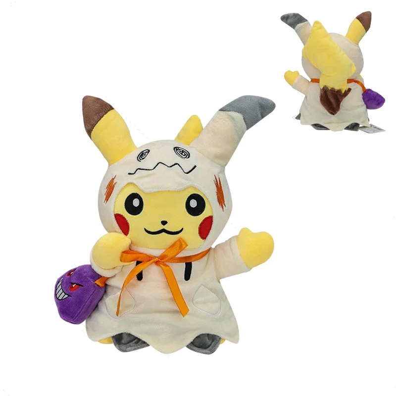 Cosplay di Halloween Pikachu come Morpeko. Mimikyu Mimigma o Brimano Hattrem