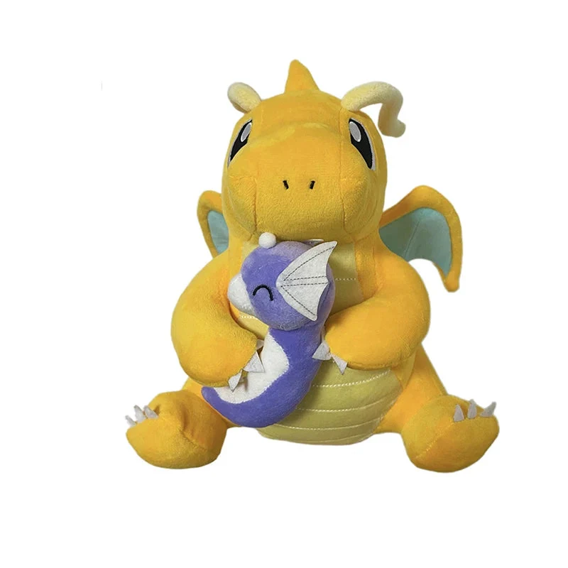 Bellissimo peluche di Pokemon Dragoran Dragonite con Dratini (circa 27 cm)