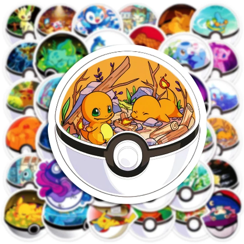 Adesivi Pokeball (10/30/50 pezzi)