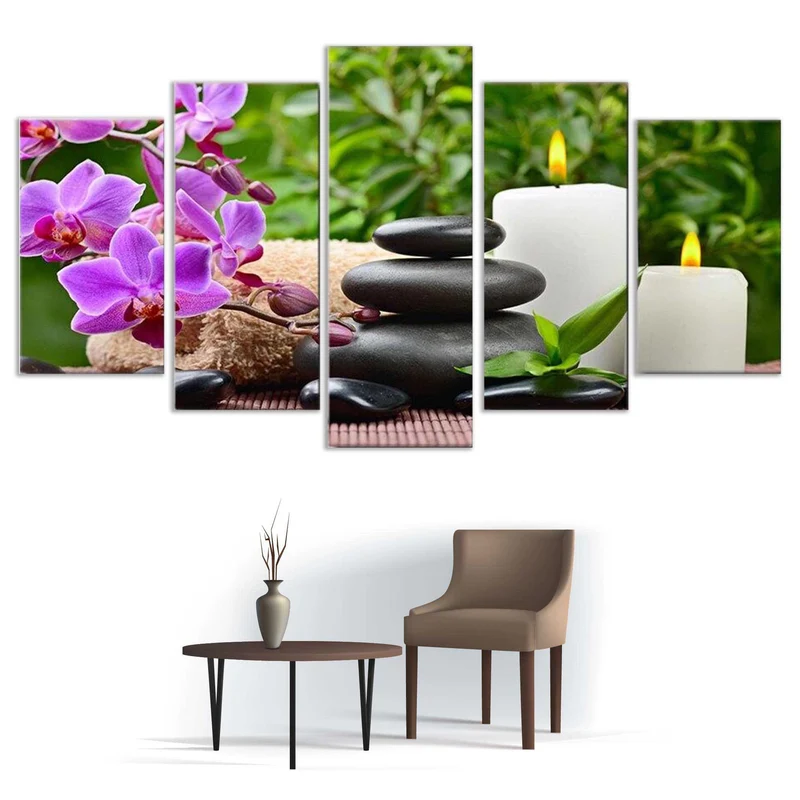 Tableau Zen Galet Bougie