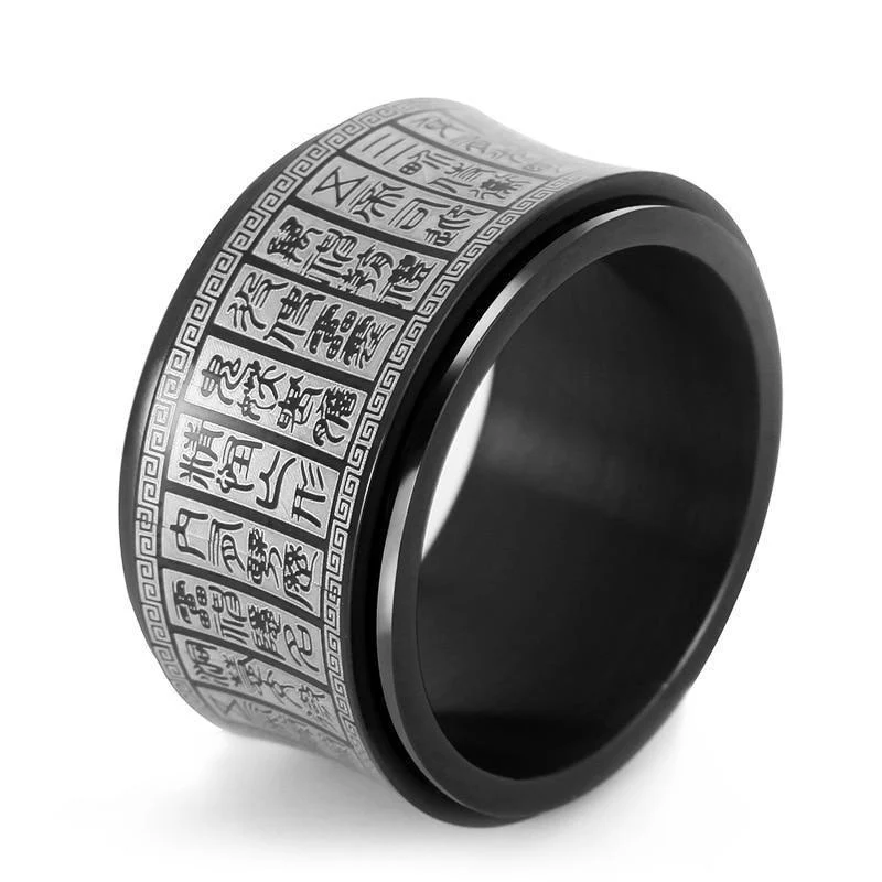Bague Anti-Stress Anneau Symbole Chinois