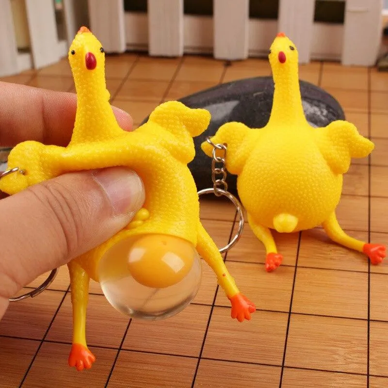 Porte Clé Anti-Stress Poulet Anti Stress