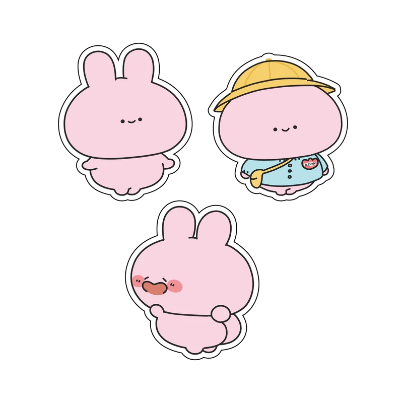 【あさみみちゃん】選べるステッカーコンプリートセット（3枚入り）【11月中旬発送】