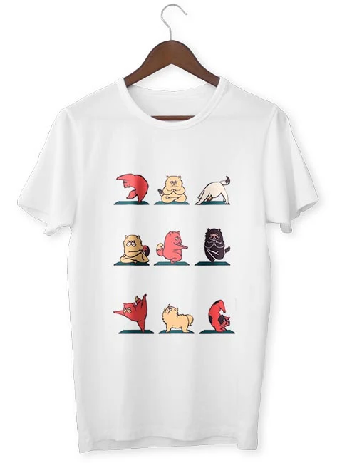 T-Shirt Zen Chat Posture Yoga