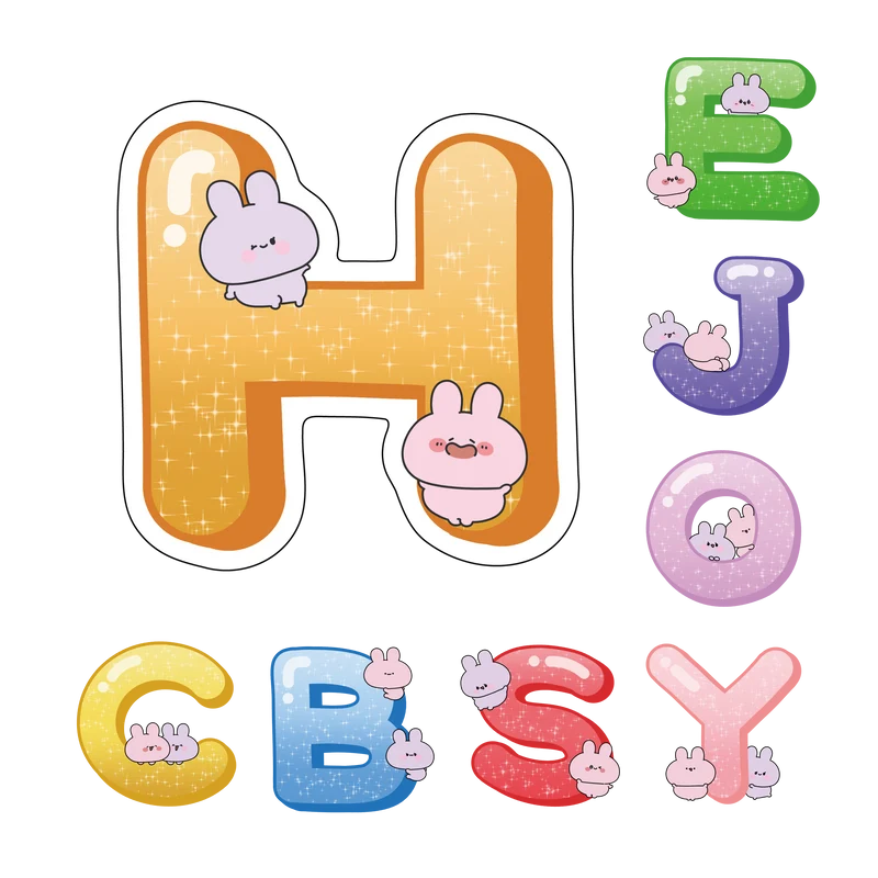 【あさみみちゃん】ASAMIMI ALPHABET♡ステッカー【10月中旬発送】