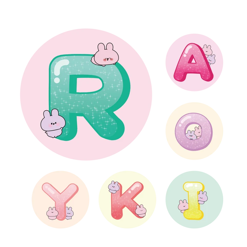 【あさみみちゃん】ASAMIMI ALPHABET♡缶バッジ【10月中旬発送】