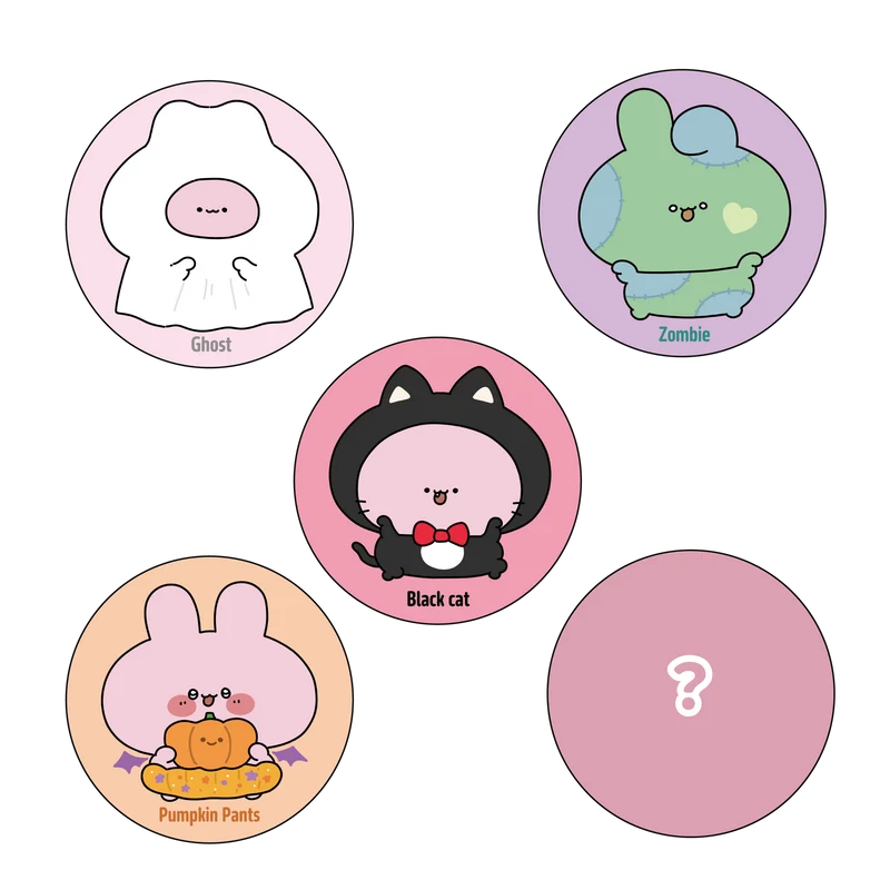 【あさみみちゃん】シークレットあり♪ランダムハロウィン缶バッジコンプリートセット（全5種）【10月中旬発送】
