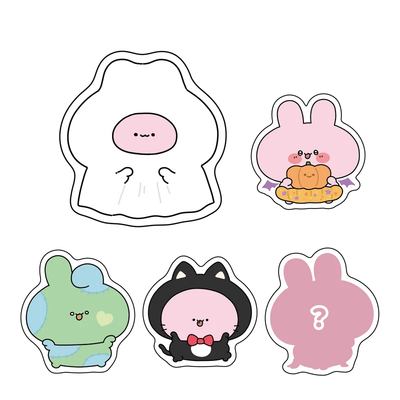 【あさみみちゃん】シークレットあり♪ランダムハロウィンステッカー（全5種）