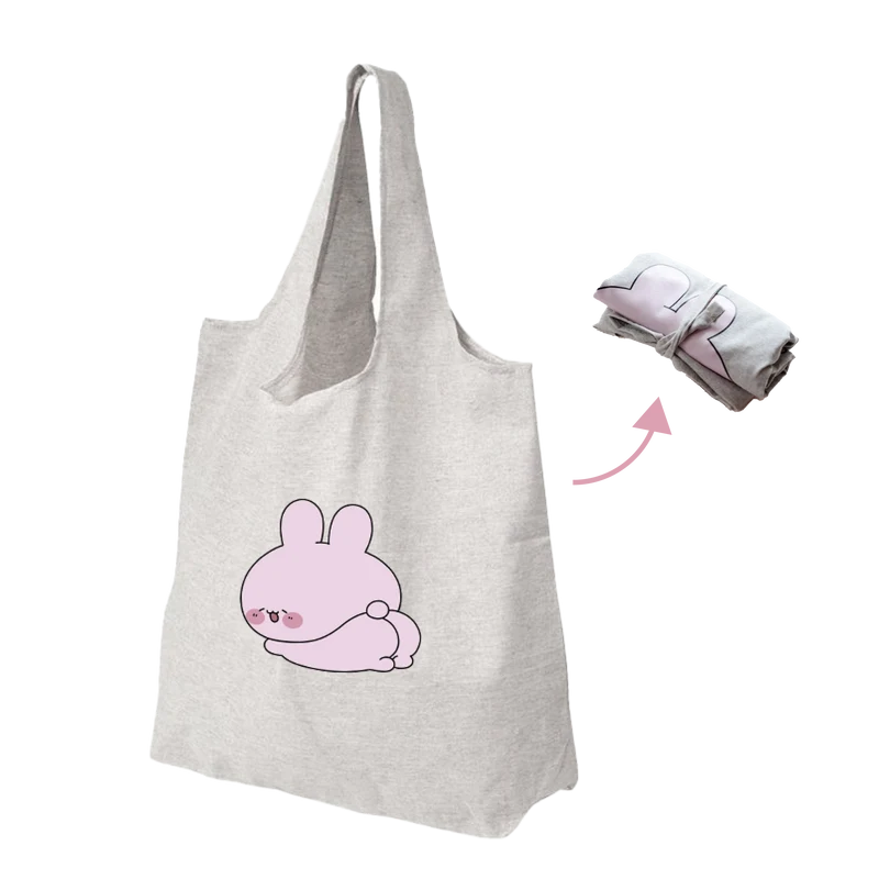【あさみみちゃん】コットンマルシェバッグ【10月中旬発送】