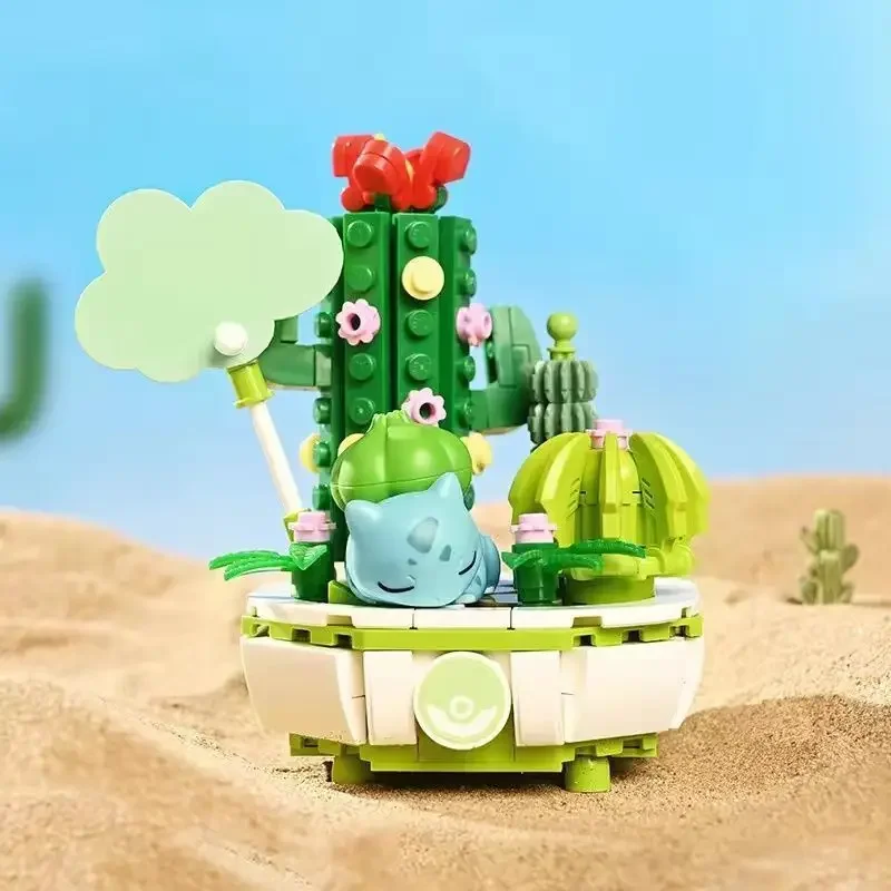 Set di giocattoli con figure di blocchi da costruzione con morsetto Pokemon
