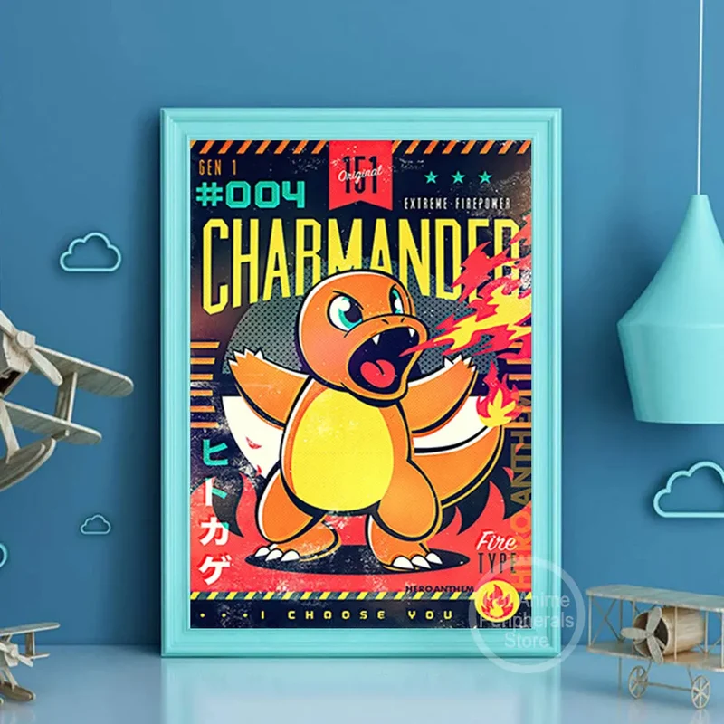 Poster in tela Pokémon vintage: la tua parete in perfetto stile Pokémon