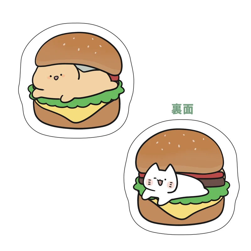 【困りザウルス】ハンバーガー🍔ビッグダイカットクッション【10月中旬発送】
