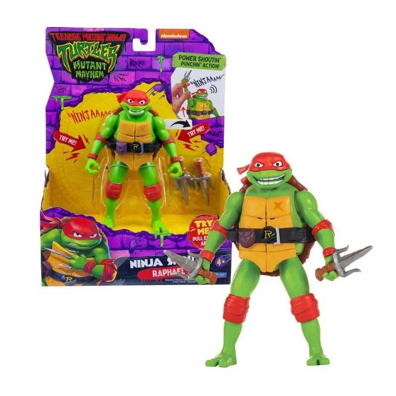 Tartarughe Ninja - Turtles Action Figure Deluxe Ninja Shouts Raffaello