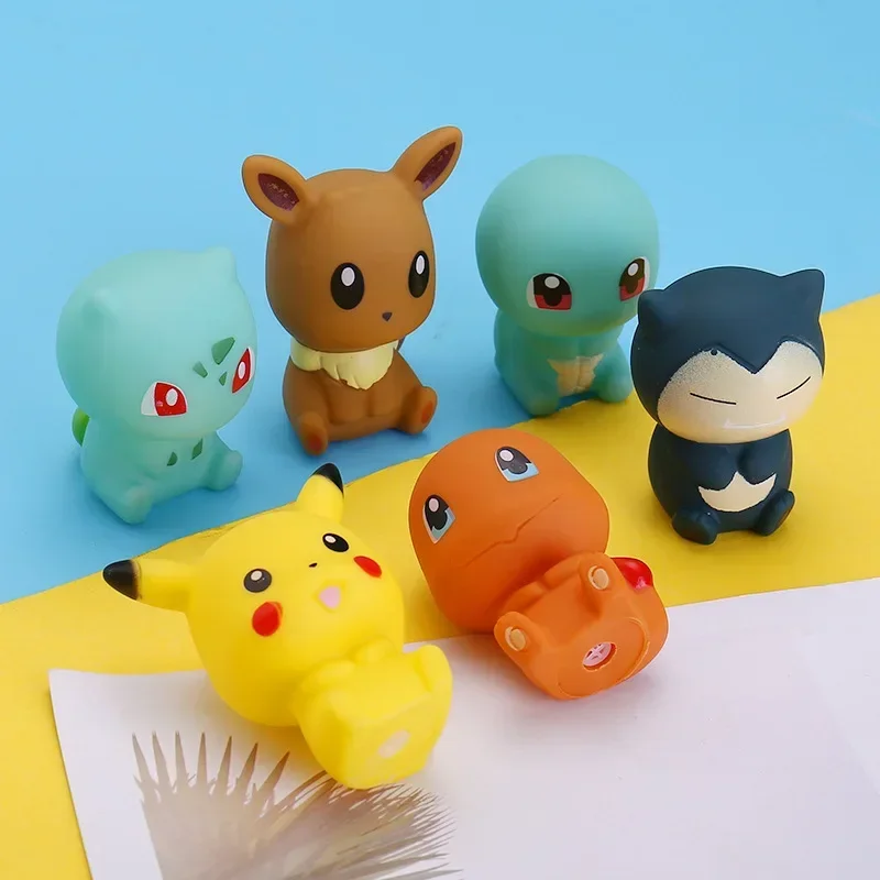 6 pezzi di personaggi Pokemon da bagno in un set conveniente per la vasca da bagno ecc.