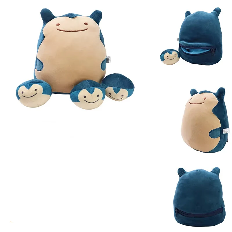 Relaxo Snorlax peluche con 3 mini peluche Relaxo