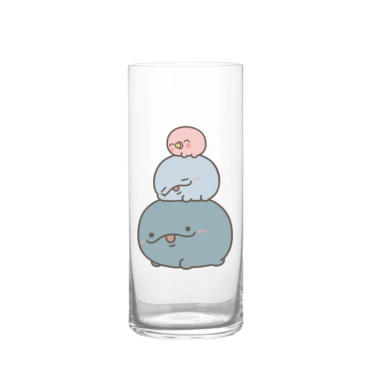 【親子イルカ】ストレートグラス (360 ml)【7月中旬発送】