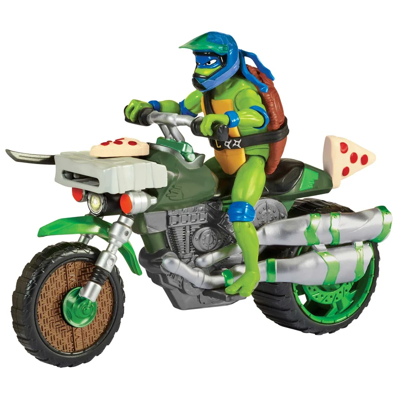 Tartarughe Ninja - Turtles Veicoli Con Personaggio Drive 'N Kick Cycle Leonardo