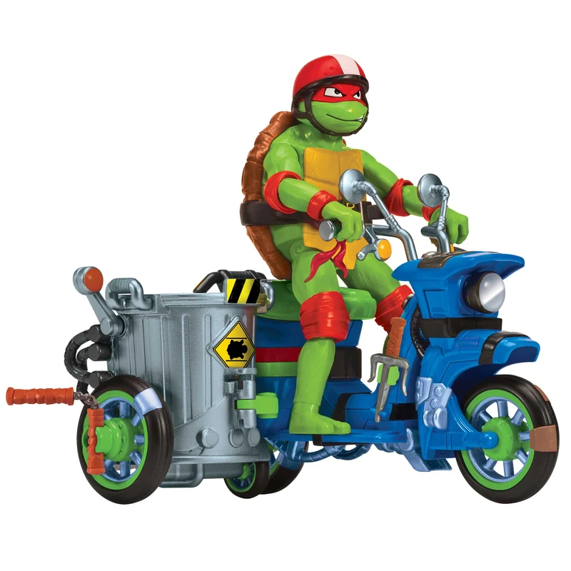 Tartarughe Ninja - Turtles Veicoli Con Personaggio Turtle Cycle Sidecar Raffaello