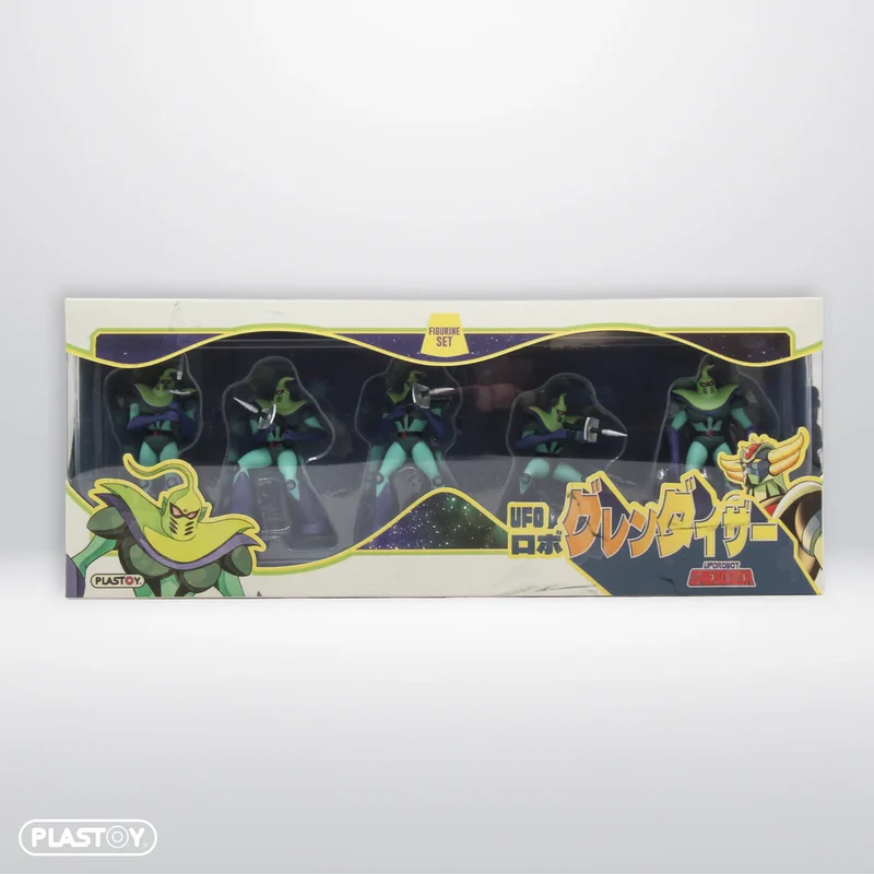 Goldorak Cofanetto tubo con 5 figure soldati di Vega - PVC - 7 cm
