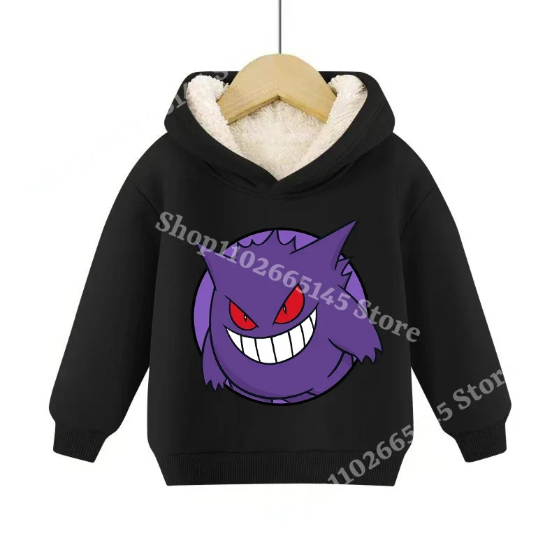Calde felpe con cappuccio per bambini foderate con motivi Pokemon