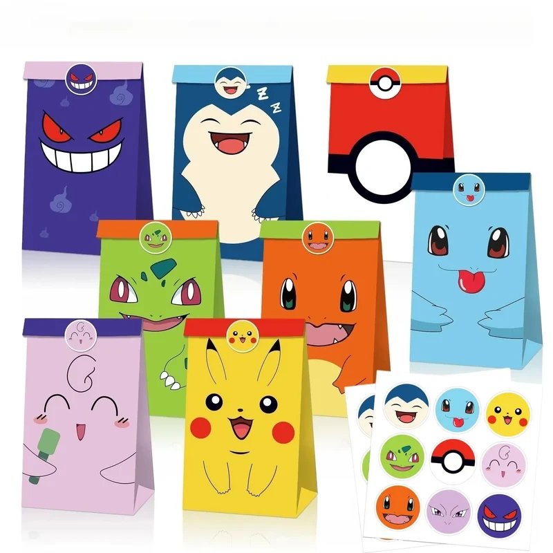Scatola o sacchetto di caramelle Pokemon per compleanni, celebrazioni, ecc.