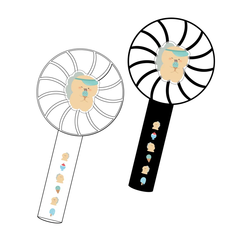 【困りザウルス】アクリル付きハンディファン【6月中旬発送】