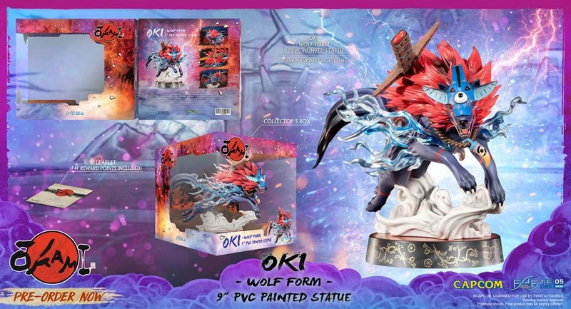 Okami FIGURE Oki (Wolf Form) 21 cm - FIRST 4 FIGURES -