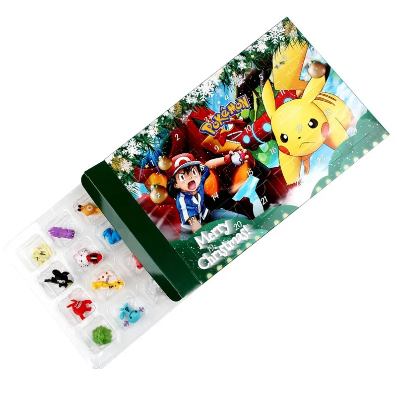 Calendario dell'Avvento Pokemon con motivo Pikachu e Ash