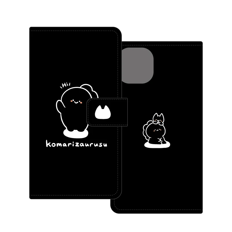 【困りザウルス】困りザウルスの手帳型スマホケース Android One、Google Pixelシリーズ【3月中旬発送】