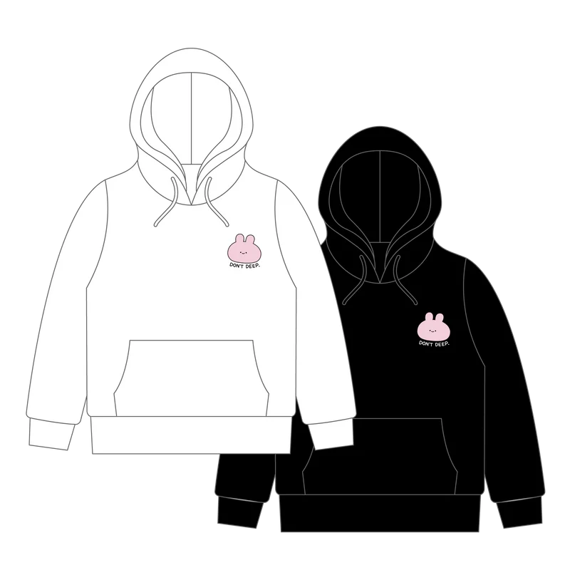 【あさみみちゃん】DON'T DEEP.刺繍フードパーカー【3月中旬発送】