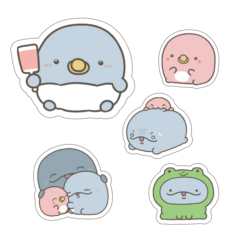 【親子イルカ】親子イルカのランダムアクリルステッカー（全5種）【2月中旬発送】