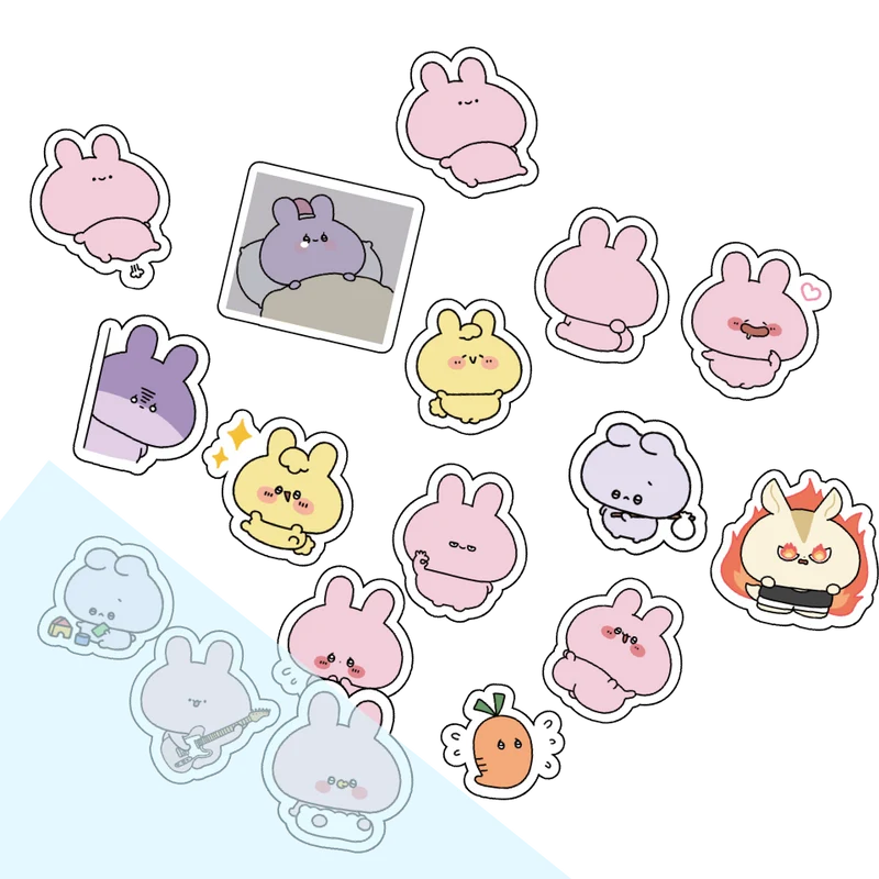 【あさみみちゃん】LINEスタンプフレークシール(あさみみ 文字なしスタンプ)