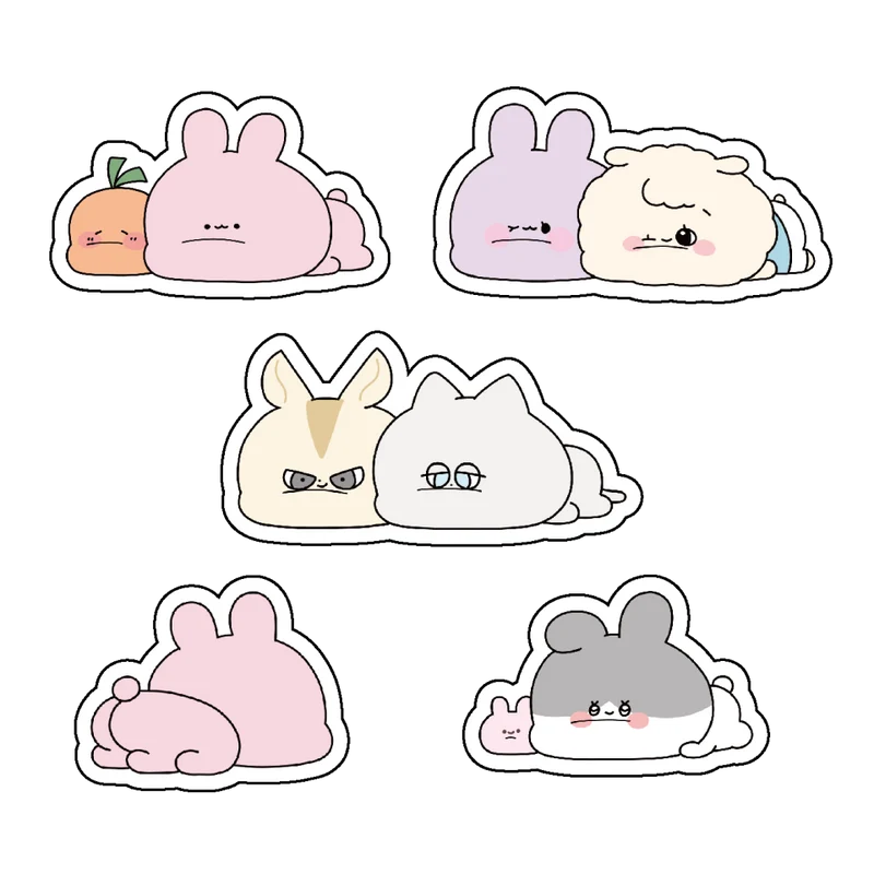 【あさみみちゃん】だらむに♡全員集合５枚入りステッカー