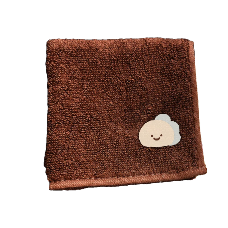 【困りザウルス】にっこり♪刺繍タオルハンカチ【11月中旬発送】