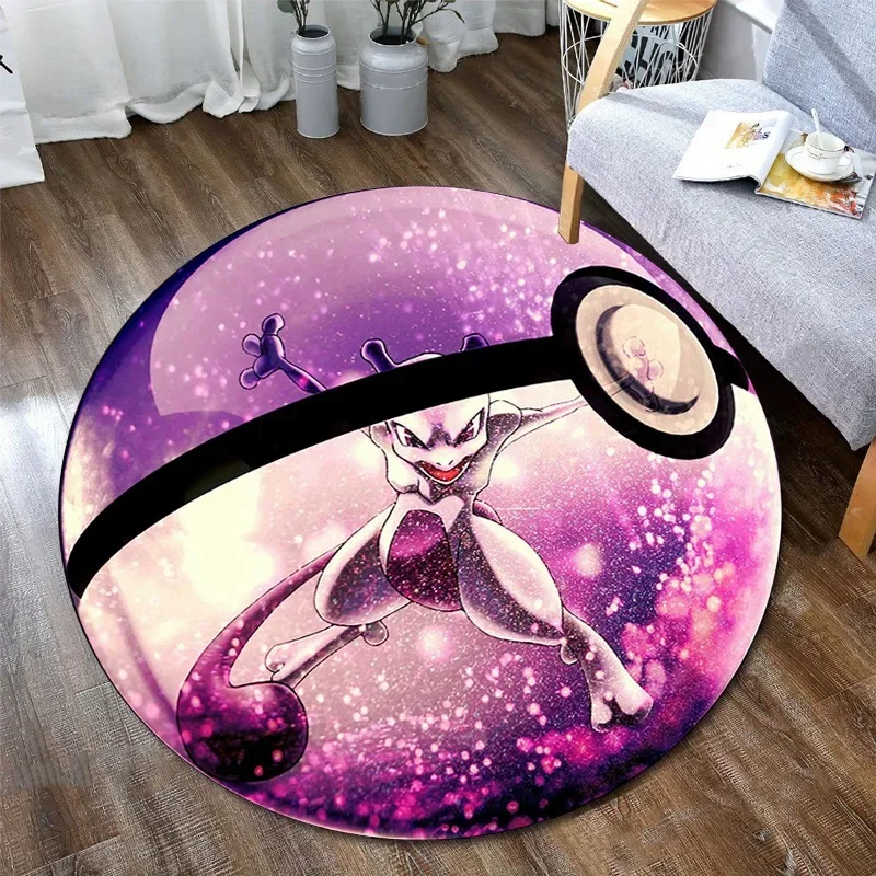Tappeti rotondi Eevee, Ash, Masterball, Metwu e altri Pokemon (40/60 cm)