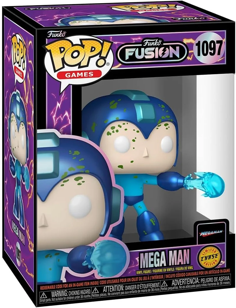 Funko Pop! Games: Fusion - Megaman - Mega Man - Variante Chase -1097-
