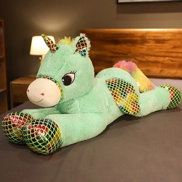 XXL arcobaleno unicorno peluche unicorni peluche 90 cm