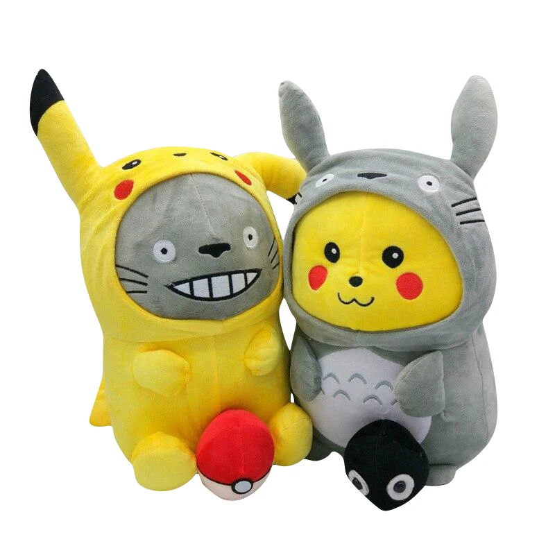 Pikachu o Totoro cosplay peluche Pokemon (circa 30 cm)