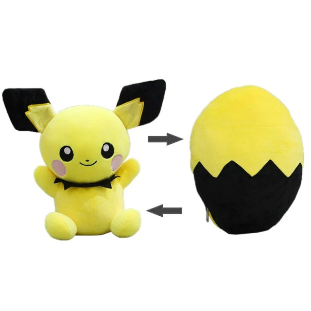 Peluche Pichu Transformer Egg Edition (circa 30 cm)