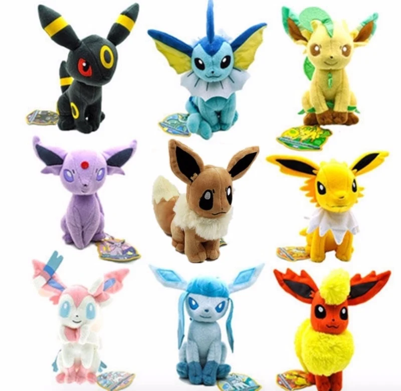 9 pezzi di peluche Pokémon: Night Macaw Eevee ecc.