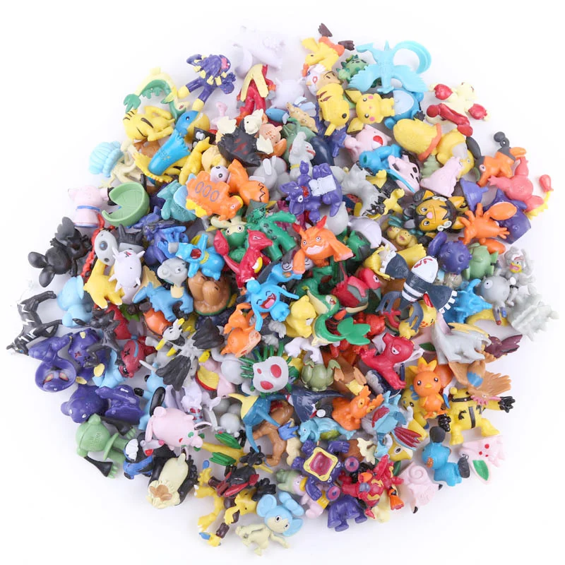 Set di figure Pokemon (2-3 cm) con 24, 48, 72, 96, 120 o 144 figure