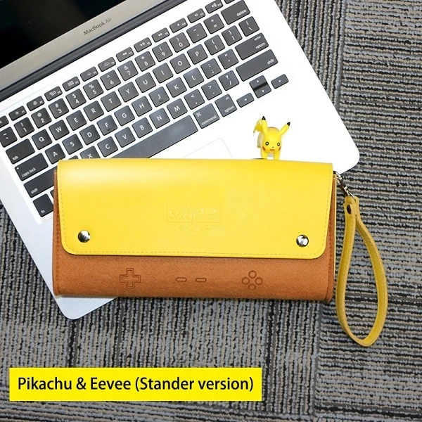 Custodia protettiva in pelle design Pokemon Pikachu per console switch