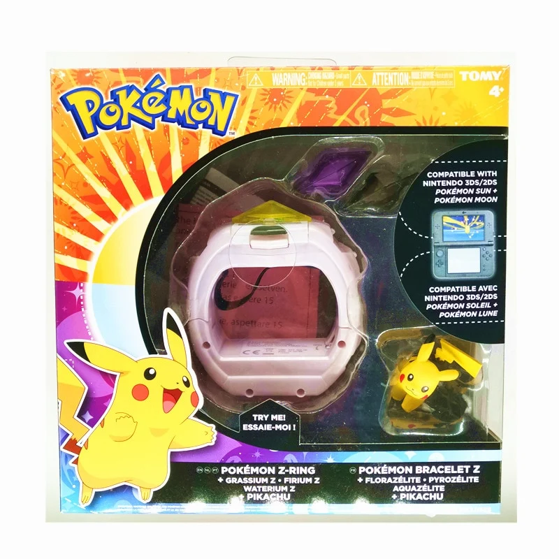 Bracciale Pokemon Z-ring con 2x cristalli e figura Pikachu
