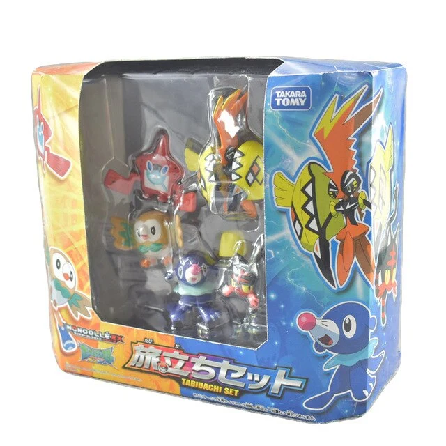 Set di 5 giocattoli Pokemon Figure di Pikachu Rowlet popplio Litten Tapu Koko