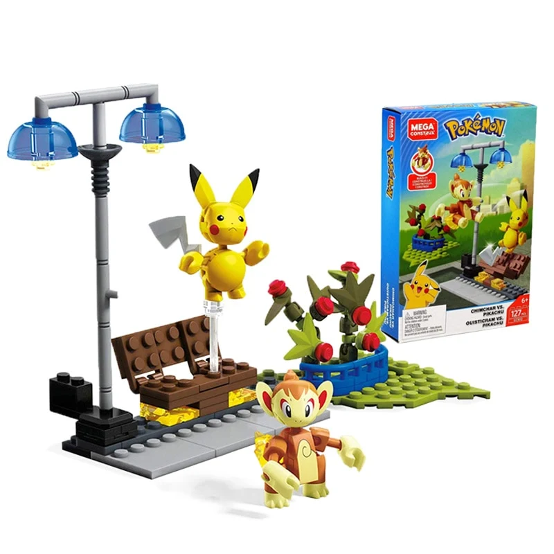 Mega Construx Classic Pokemon Chimchar / Panflam - Set di mattoncini Pikachu