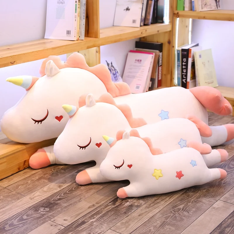 Simpatici peluche unicorno, teneri unicorni fino a 105 cm