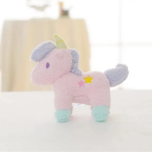 Peluche di unicorno wuschel colorati e teneri